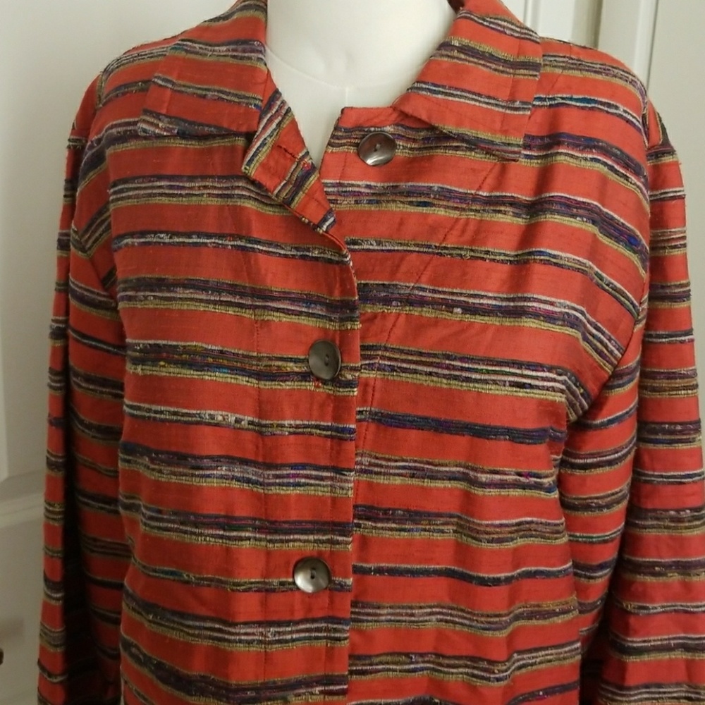 Chico's Silk Woven Blazer